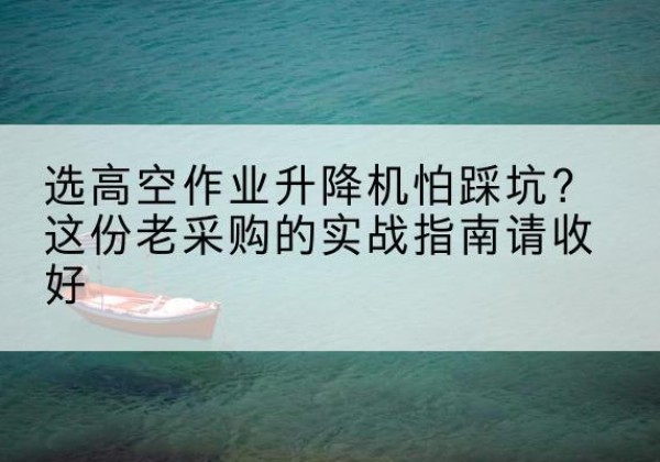 衡南高空作业升降机厂家推荐-选高空作业升降机怕踩坑？这份老采购的实战指南请收好